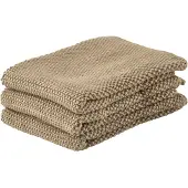 Zone Denmark Vaatdoek Khaki 27 x 27 cm (Set van 3)