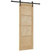 vidaXL Schuifdeur Naturel 73,5 x 211 cm Massief grenenhout