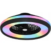 Freelight Plafondventilator Ventola Tuya Ø 60 cm RGB zwart