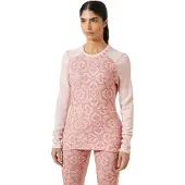 Helly Hansen Lifa Merino Midweight Graphic Crew, dames, roze