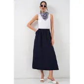 Bigdart Hoge Taille A-Lijn Maxi Rok
