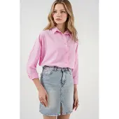 Big Dart Hooggewijze Denim Mini Rok met Zakjes