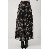Big Dart Hoge Taille Paisley Maxi Rok