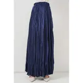 Bigdart Getextureerde Maxi Rok met Elastische Taille