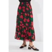 Bigdart Geprinte Maxi Rok met Bloemenmotief