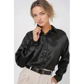 Bigdart Oversized Satijnen Knoopshirt