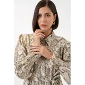 Big Dart Maxi Shirtjurk met Paisleyprint en Riem
