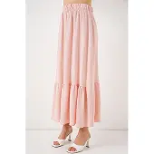 Bigdart Textuur Maxi Breimint met Elastische Taille