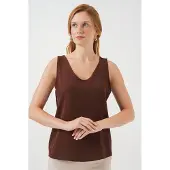 Big Dart V-hals Pull-On Blouse