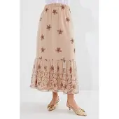 Bigdart Geprinte Maxi Rok met Bloemenmotief
