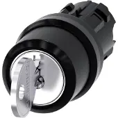 Siemens RONIS sleutelschakelaar, 22mm, slot, Knoppen + Schakelaars, Zwart