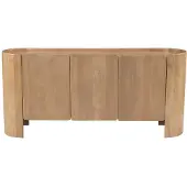 Vente-unique Dressoir met 3 deuren van mangohout - Naturel - ISLARA