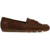 No Stress Bruine suède loafers met franjes | Maat 40