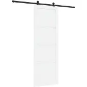 vidaXL Schuifdeur ORKDAL 83 x 232 cm Massief grenenhout Wit