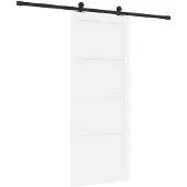 vidaXL Schuifdeur ORKDAL 83 x 202 cm Massief grenenhout Wit