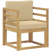 vidaXL 2 Stuk Buiten bank set Polyester Wit En Beige