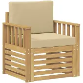 vidaXL 2 Stuk Buiten bank set Polyester Wit En Beige