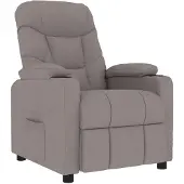 vidaXL Massagestoel stof taupe