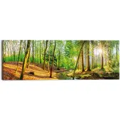 Reinders Schilderij Zonnig bos - 40 x 118 - Hout -