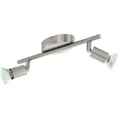 Eglo Buzz - Plafondspots - 2 Lichts - LED - Nikkel-Mat