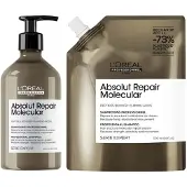 L'Oréal Absolut Repair Molecular Shampoo Refill Set - 2x500ml