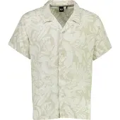 BOSS Overhemd BOSS Black beige Beach lijn bladeren print