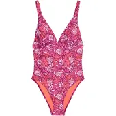 Marc O'Polo Badpak ' Abstract Leaf ' oranje / pink / rosa