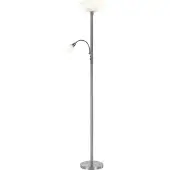 Globo Vloerlamp Blade Chroom Wit Glas