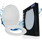 Wenko WC-zitting, voorzijde, met automatische zitting, toiletdeksel, toiletbril, wit, Duroplast