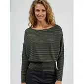 Busem Gestreepte Boot Hals Blouse