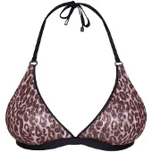 JOOP! Bikinitop ' Leopard Beach ' beige / pink / zwart