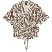 s.Oliver Black Label Blouse crème / chocoladebruin