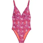 Marc O'Polo Badpak ' Abstract Leaf ' oranje / pink / rosa