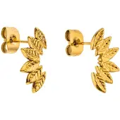 Purelei Oorbellen 'Leaf' goud