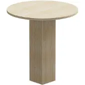 NORR11 Soho Dining Table Ø80 Cm - Eettafels & bartafels Travertijn Travertine - W3SOH31165TRAVNONO00000