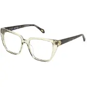 Just cavalli VJC186 53/17/140 Transparant Groen Acetaat Zonnebril Vrouwen VJC186