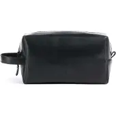 Buckle & Seam Leren Toilettas Everest Blu Washbag Black Zwart