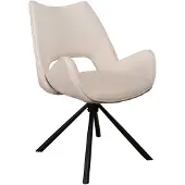 Lizzely Garden & Living SET DEAL: 4 stuks Eetkamerstoel draaibaar Kevin gebroken wit eetstoel draaibare stoel zetel