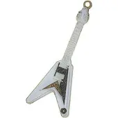 Aim Sleutelhanger Flying V Gitaar, wit