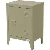 ML-Design Nachtkastje 40x30x58 cm Olijf van staal met verstelbare plank ML Design