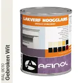 Afinol Hoogglans Lakverf Gebroken Wit (RAL 9010) 750 ml