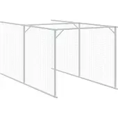 vidaXL Hondenhuis met dak, antraciet, 117x1221x123 cm, verzinkt staal
