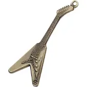 Aim Sleutelhanger Flying V Gitaar, antiek messing