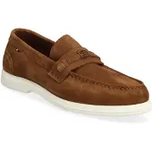 Tommy Hilfiger Instappers 'Flag Plaque' cognac