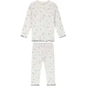 Prénatal peuter pyjama romantische rib - Meisjes - Ivoor wit - Maat 80