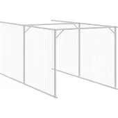 vidaXL Hondenhok met dak 117x1017x123 cm staal antracietkleurig