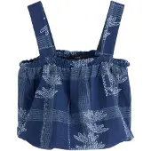 Next Top navy / wit