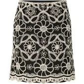 Y.A.S. Rok 'CILIA' beige / zwart