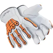 Uvex Chrome SLT 4060, Werkhandschoenen, Grijs, Oranje, Wit, Snijbestendig, Hittebestendig, Stootvast, Bestand tegen olie, EN 388:2016 CE 2X23EP, EN 407: 2004 CE X1XXXX, Leer