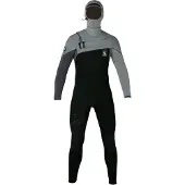 Brunotti - Gravity Wetsuit Heren - Hooded Fullsuit 6/4mm - Grijs - L